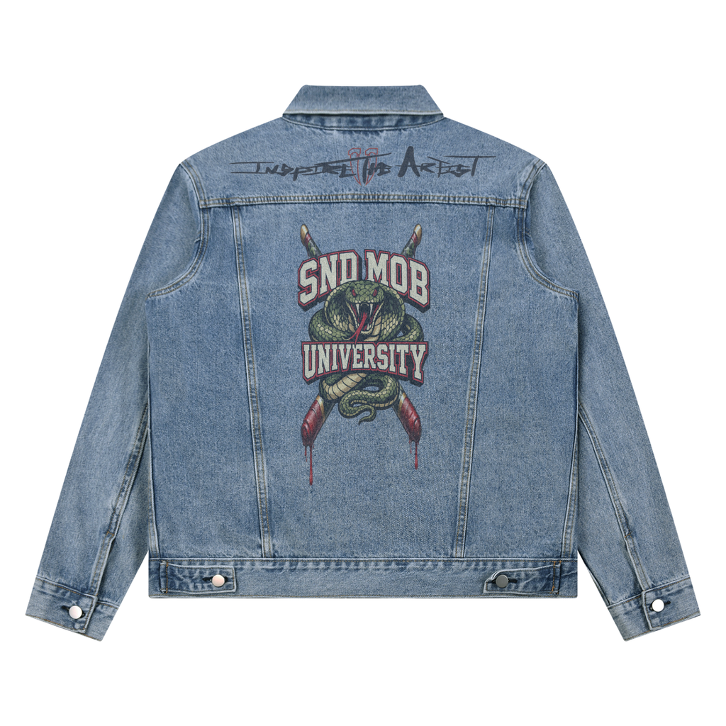 Unisex Vintage Wash Denim Jacket