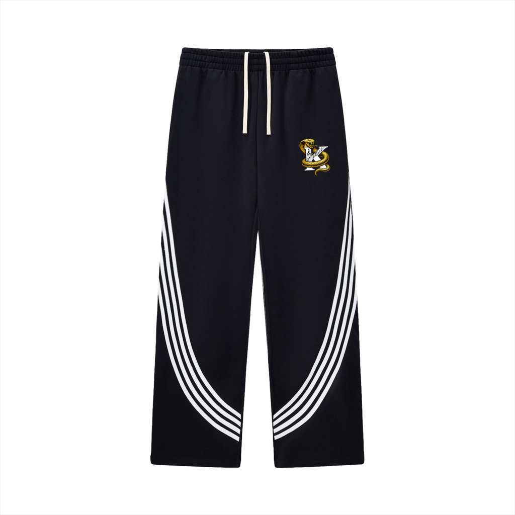 Curved Stripe Straight Sweatpants