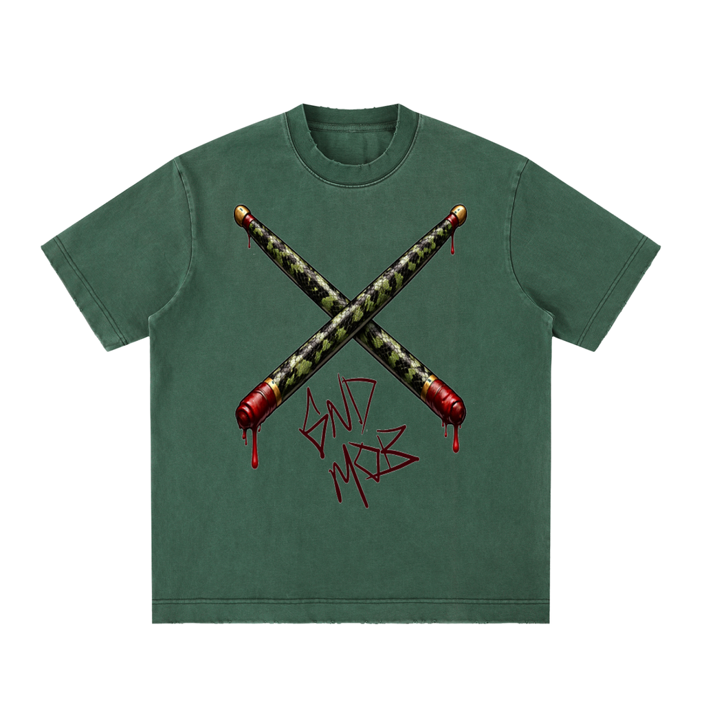 Heavyweight Vintage Washed Frayed T-Shirt