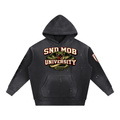 Vintage Washed Frayed Fleece Hoodie