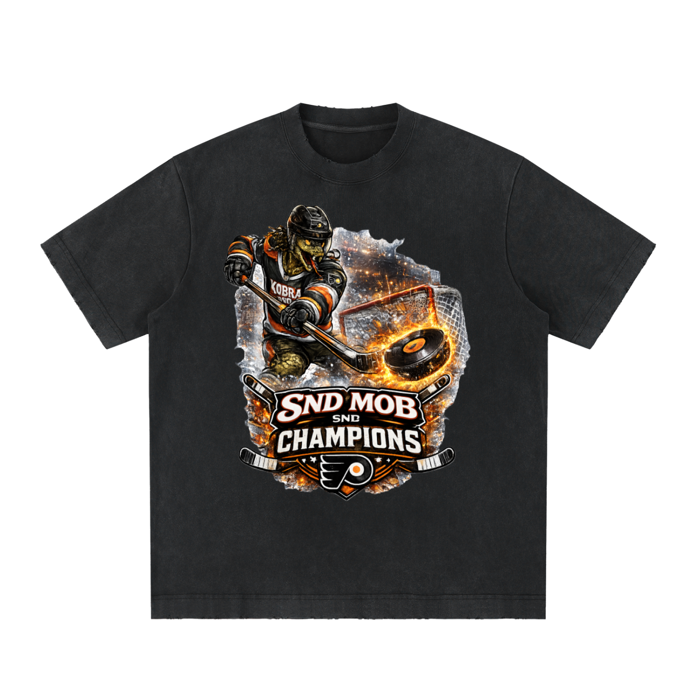 Heavyweight Vintage Washed Frayed T-Shirt