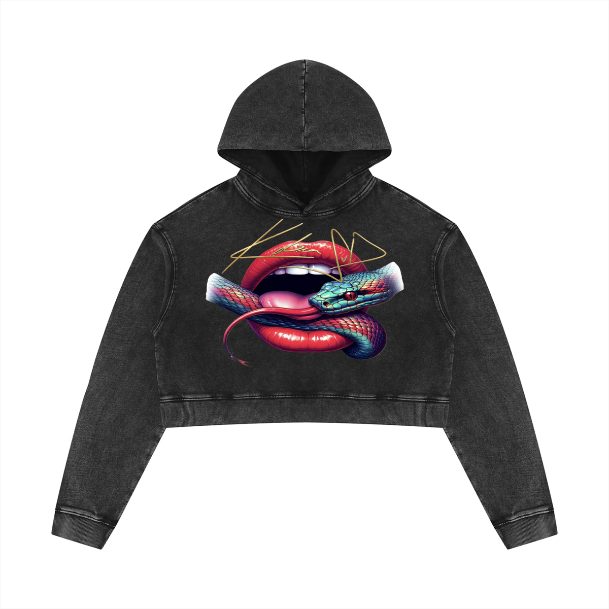 Women’s Mineral Washed Crop Hoodie