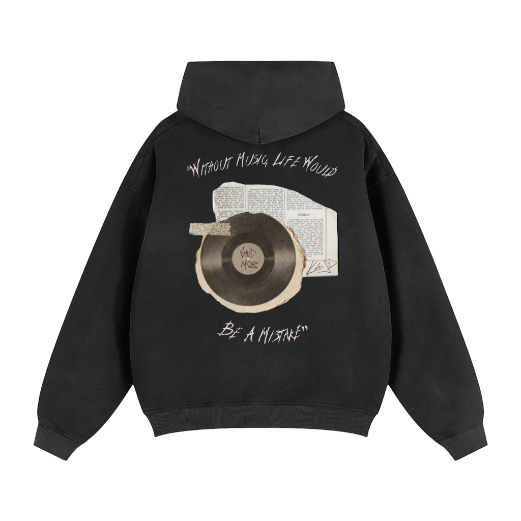 Sunfade Two-way Zipper Boxy Fleece Hoodie