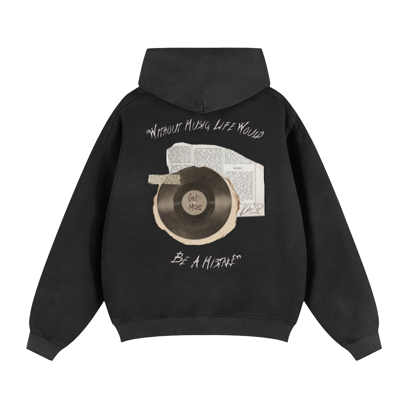 Sunfade Two-way Zipper Boxy Fleece Hoodie
