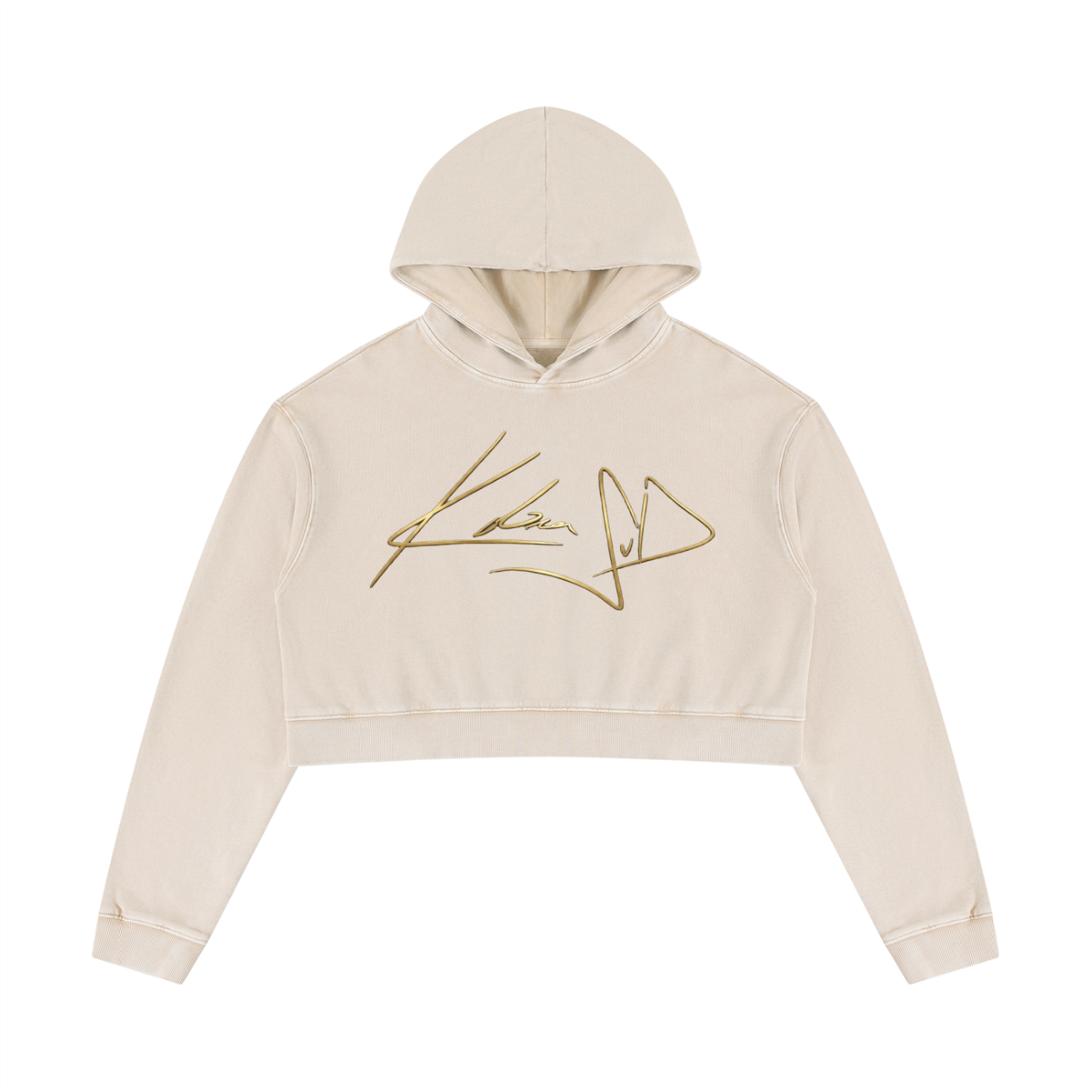 Women’s Mineral Washed Crop Hoodie
