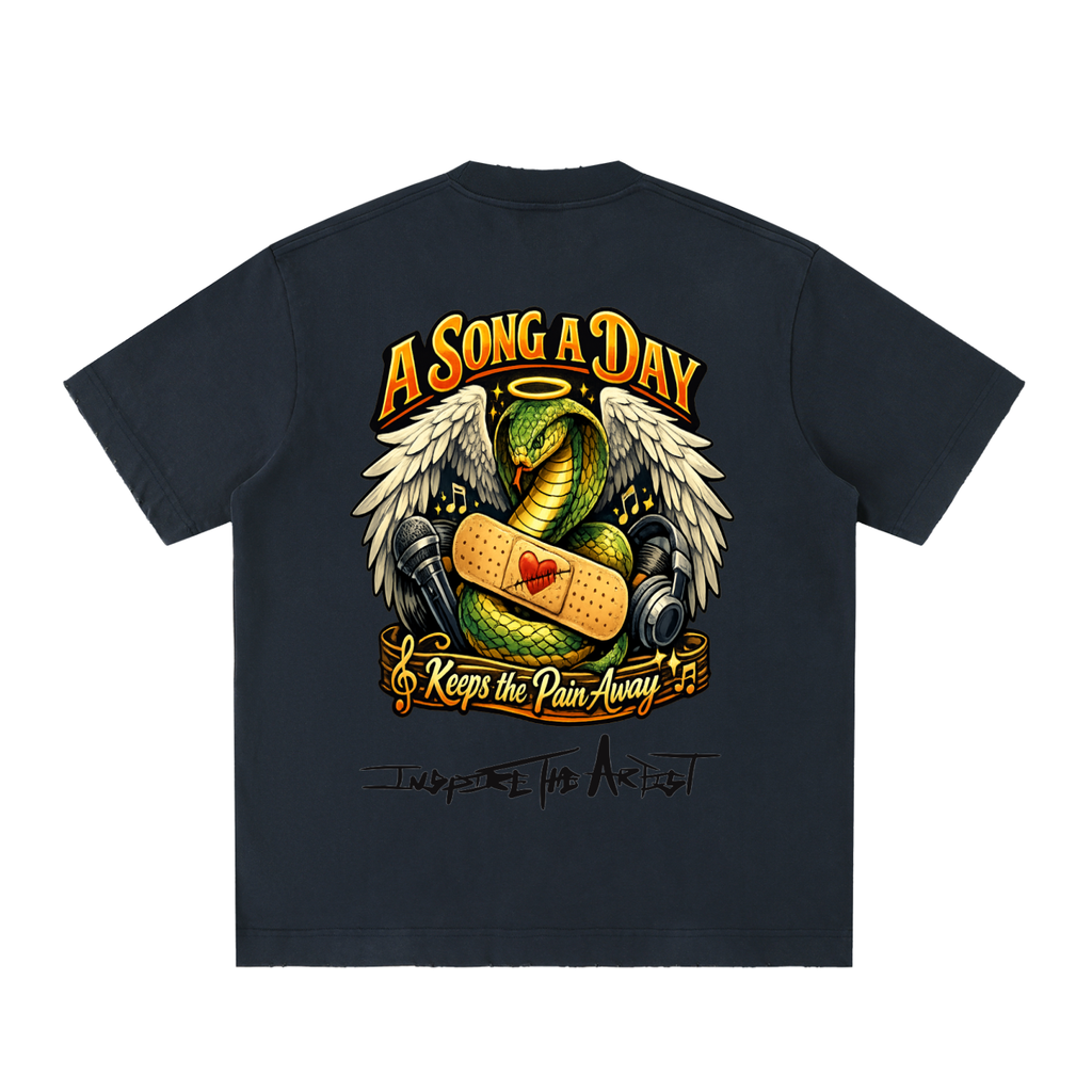 Heavyweight Vintage Washed Frayed T-Shirt