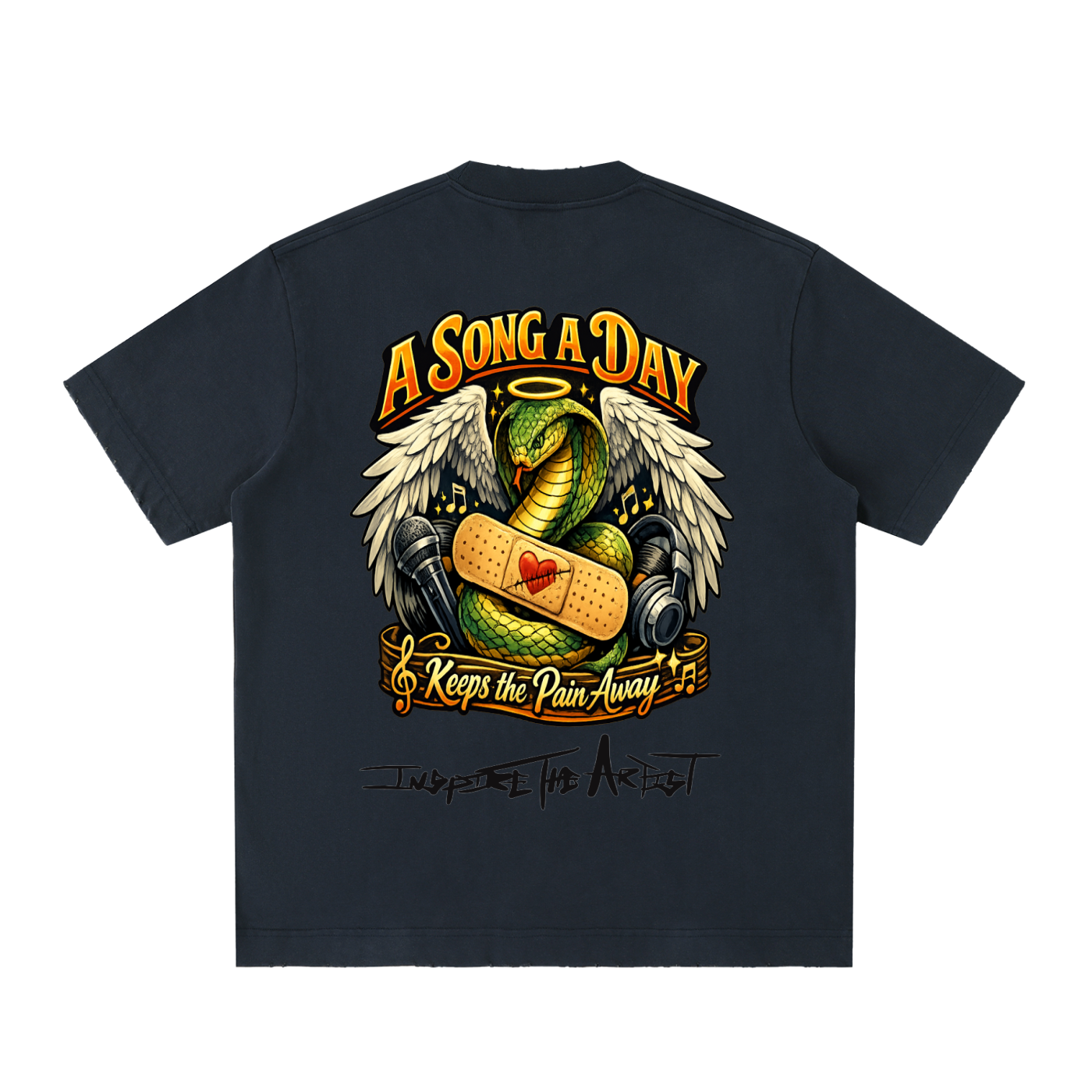 Heavyweight Vintage Washed Frayed T-Shirt