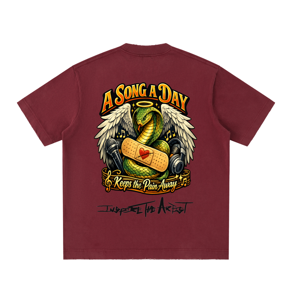 Heavyweight Vintage Washed Frayed T-Shirt