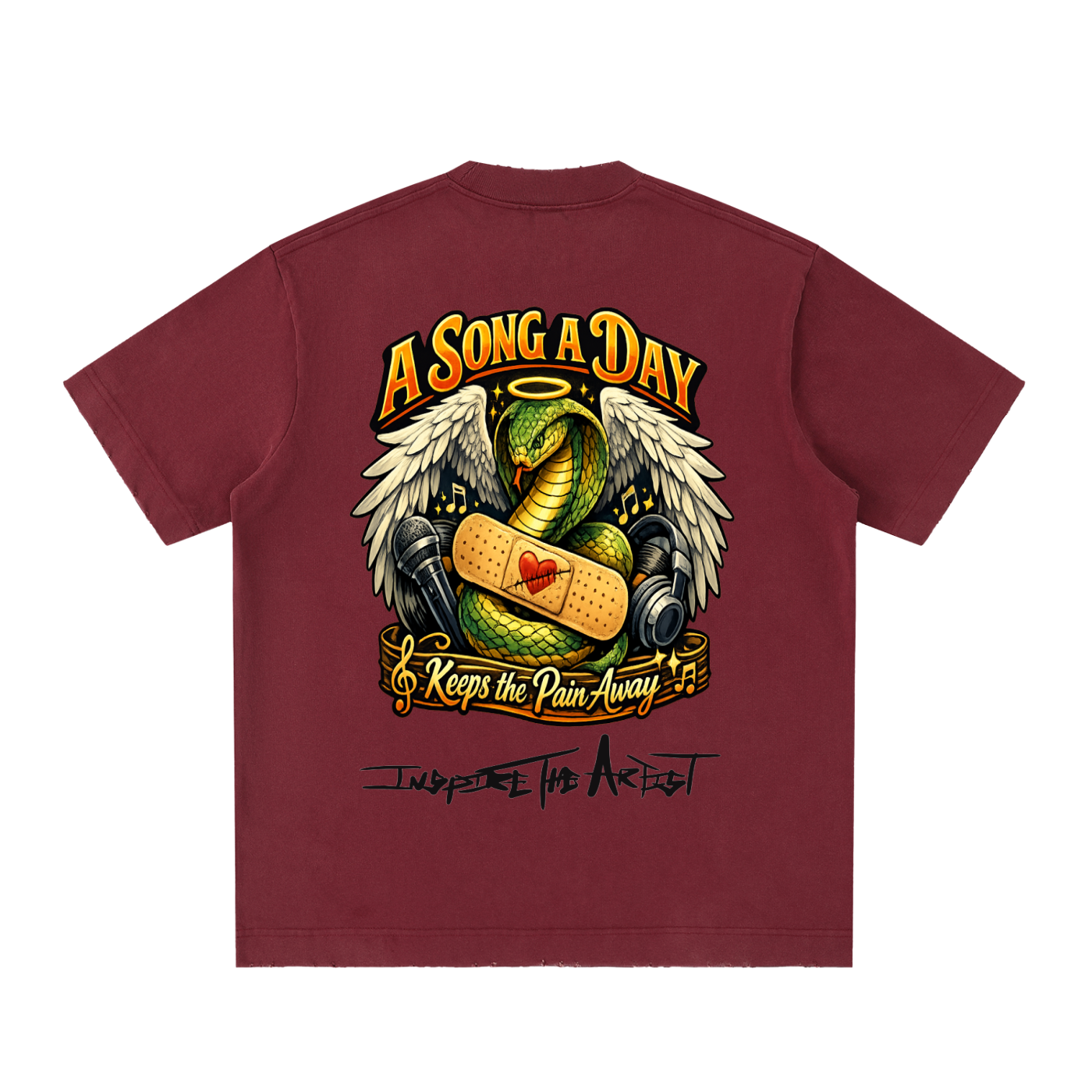 Heavyweight Vintage Washed Frayed T-Shirt
