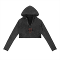 Vintage Washed Raw Edge Hoodie