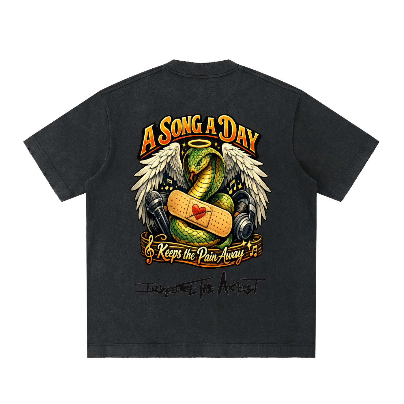 Heavyweight Vintage Washed Frayed T-Shirt