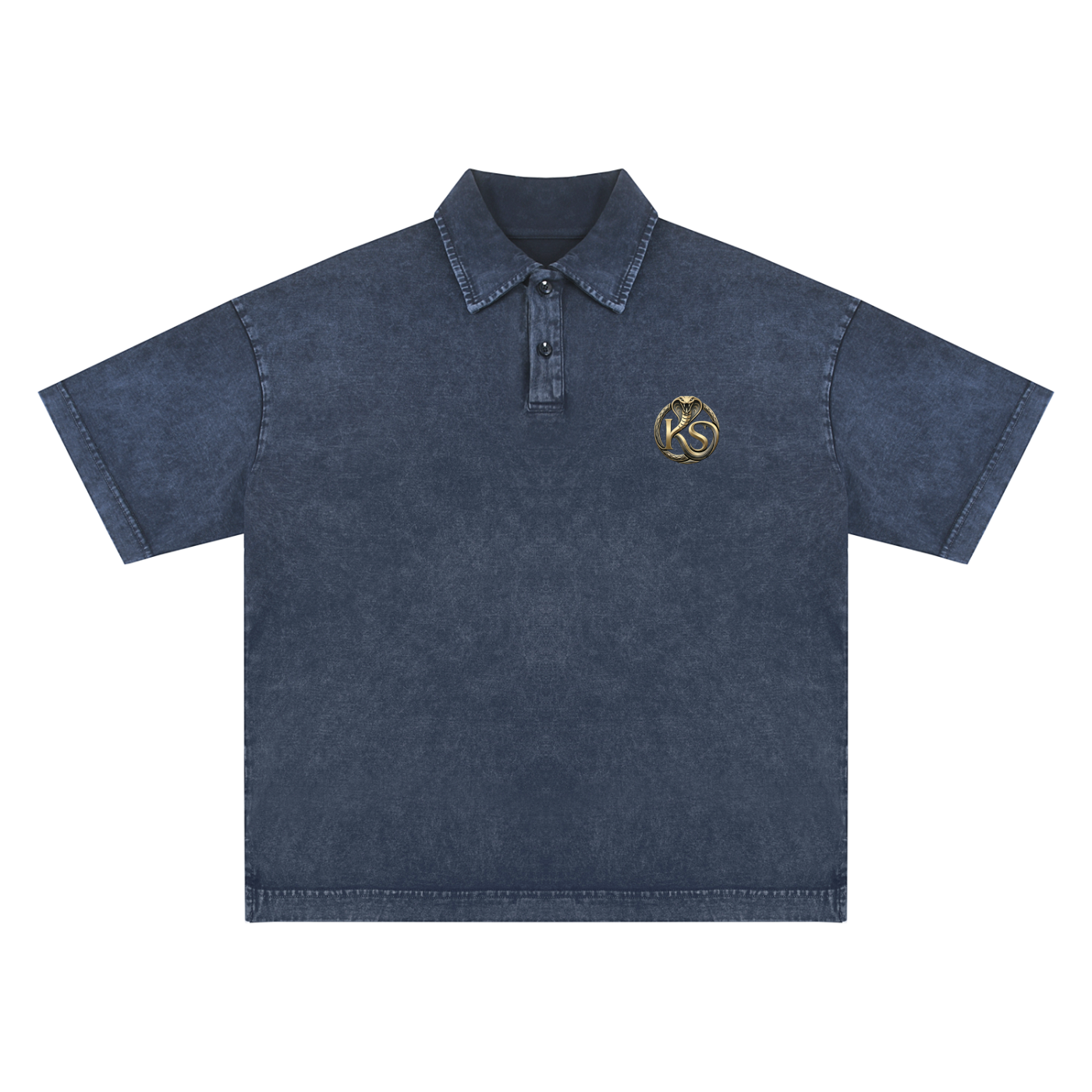 Heavyweight Snow-Washed Polo T-Shirt
