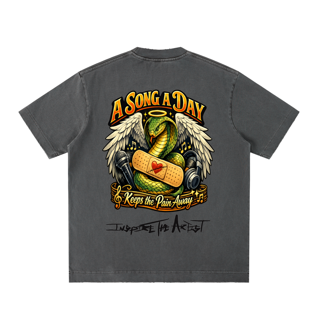 Heavyweight Vintage Washed Frayed T-Shirt