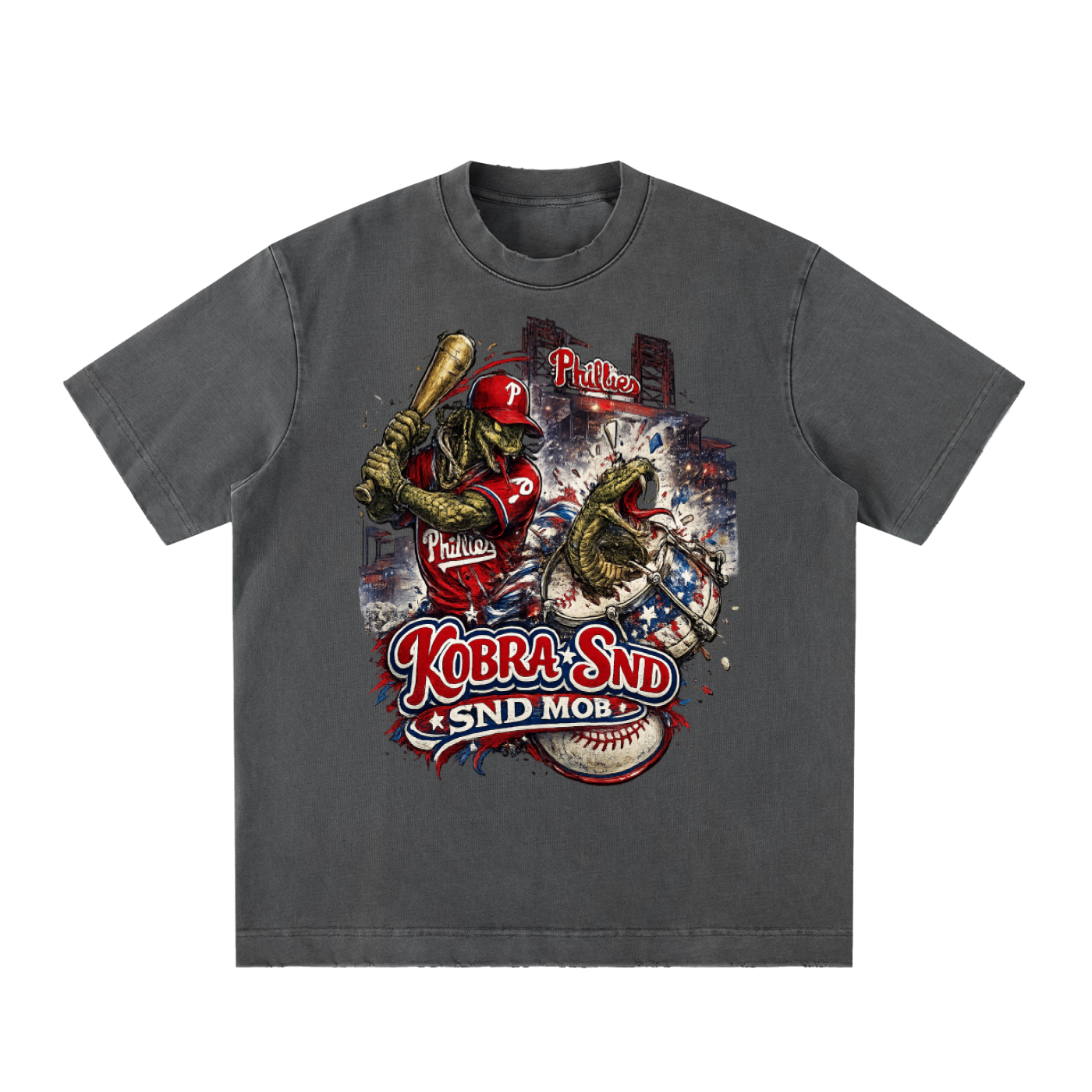 Heavyweight Vintage Washed Frayed T-Shirt