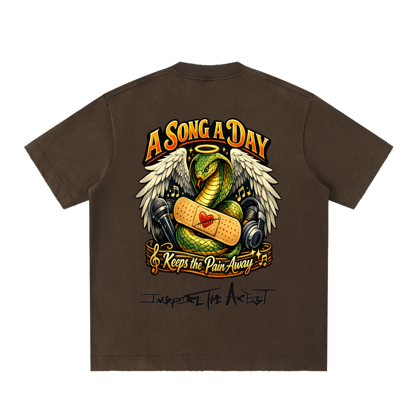 Heavyweight Vintage Washed Frayed T-Shirt