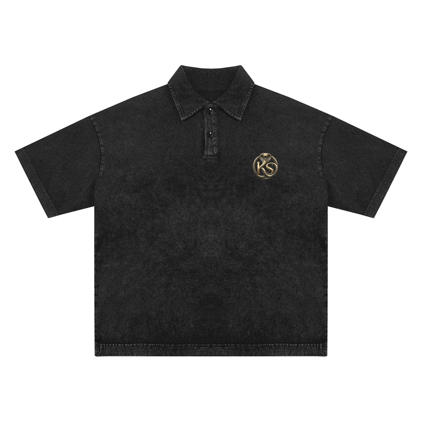 Heavyweight Snow-Washed Polo T-Shirt