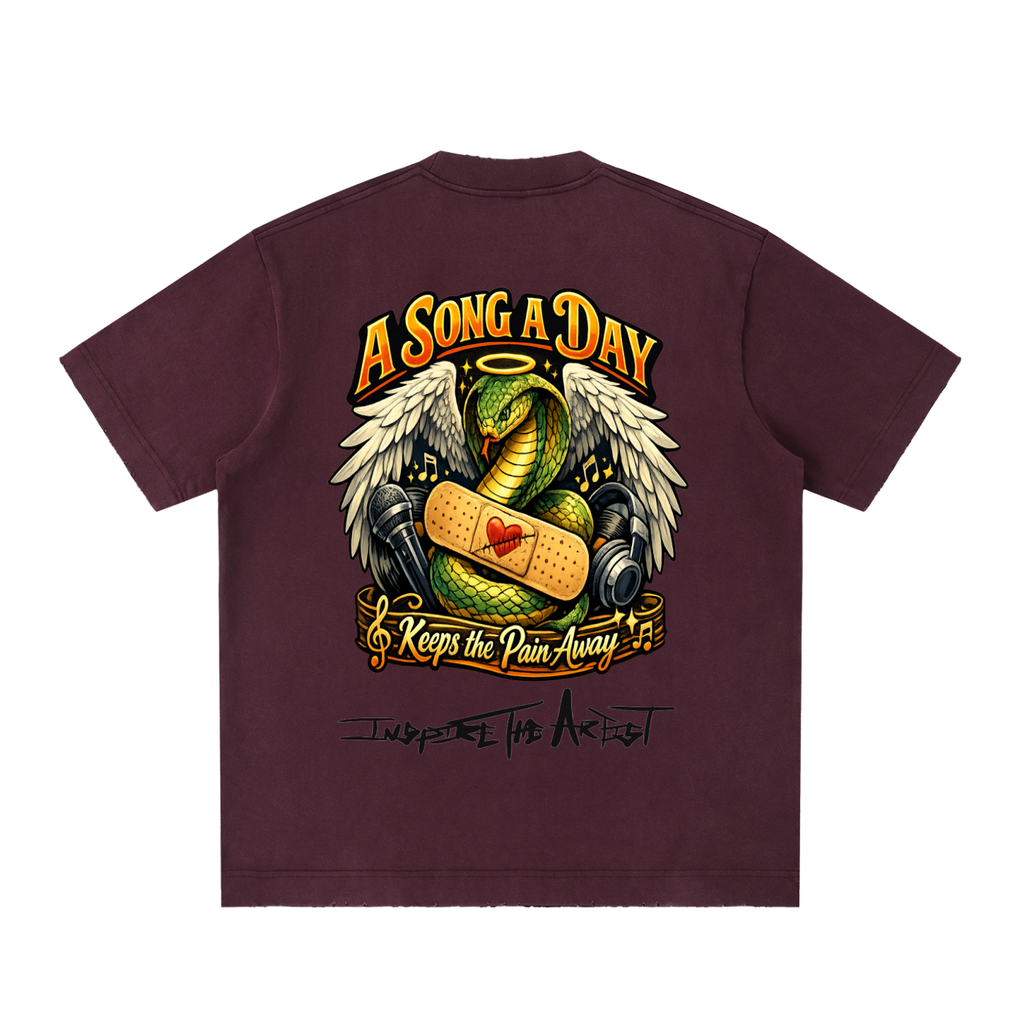 Heavyweight Vintage Washed Frayed T-Shirt
