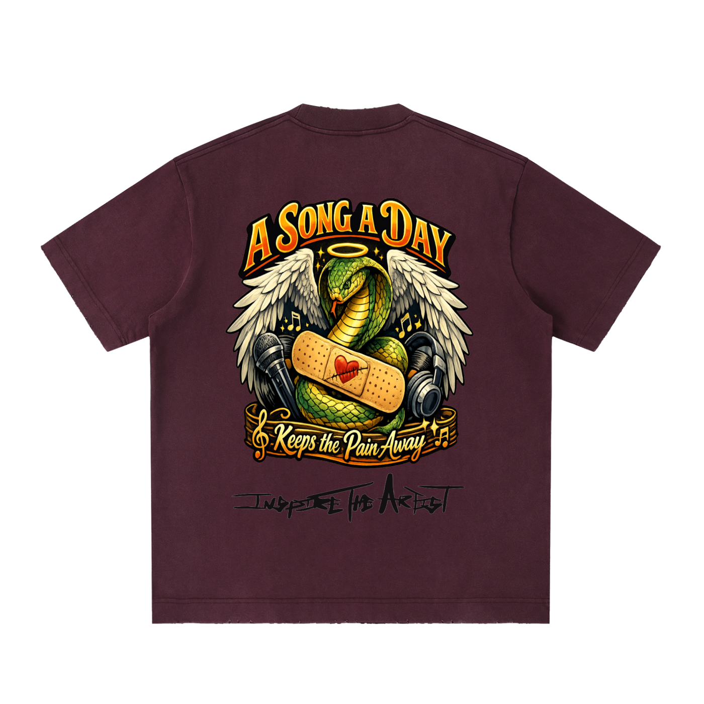 Heavyweight Vintage Washed Frayed T-Shirt