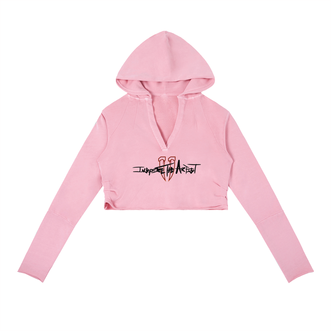 Vintage Washed Raw Edge Hoodie