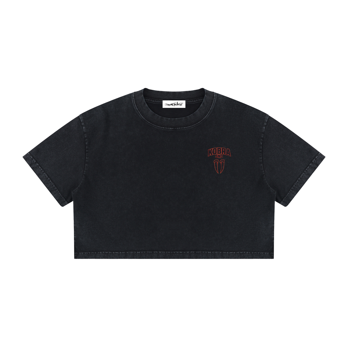 Women's Mineral Wash Cotton Crop T-Shirt
