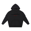 Snow Washed Raw Edge Double Layered Hoodie