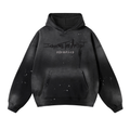 Vintage Washed Frayed Fleece Hoodie